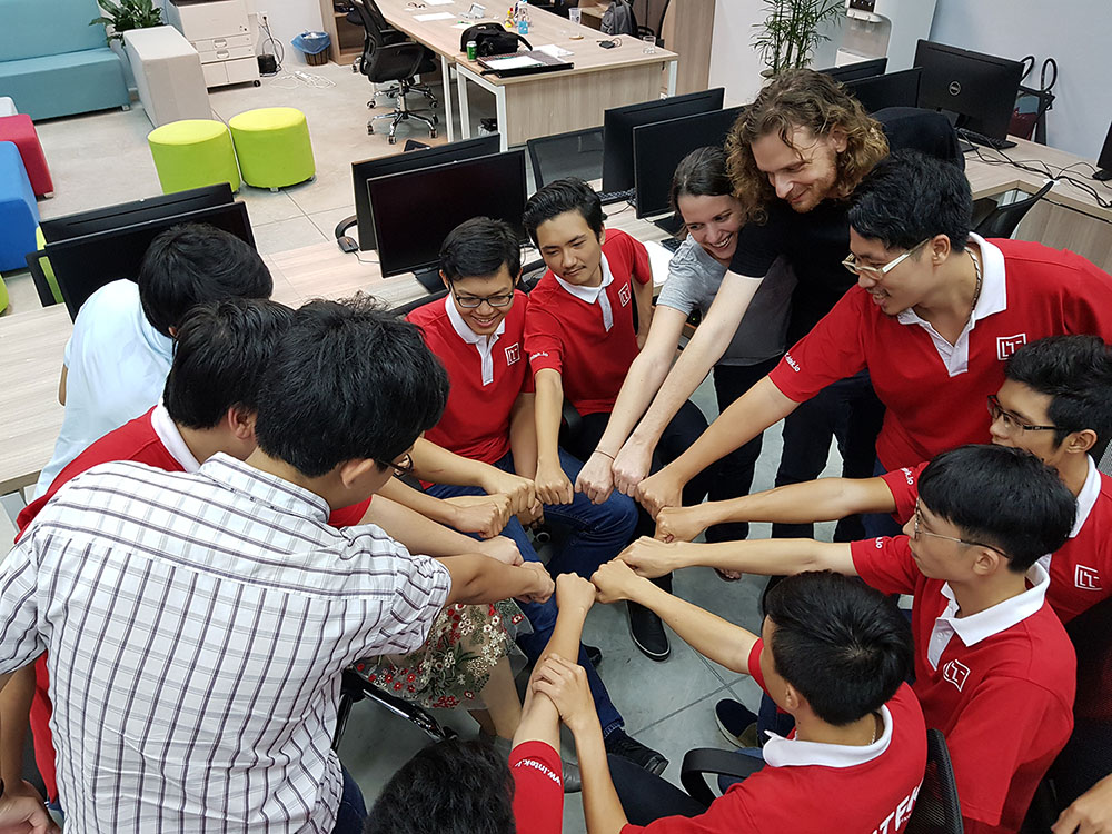 Intek founders and students